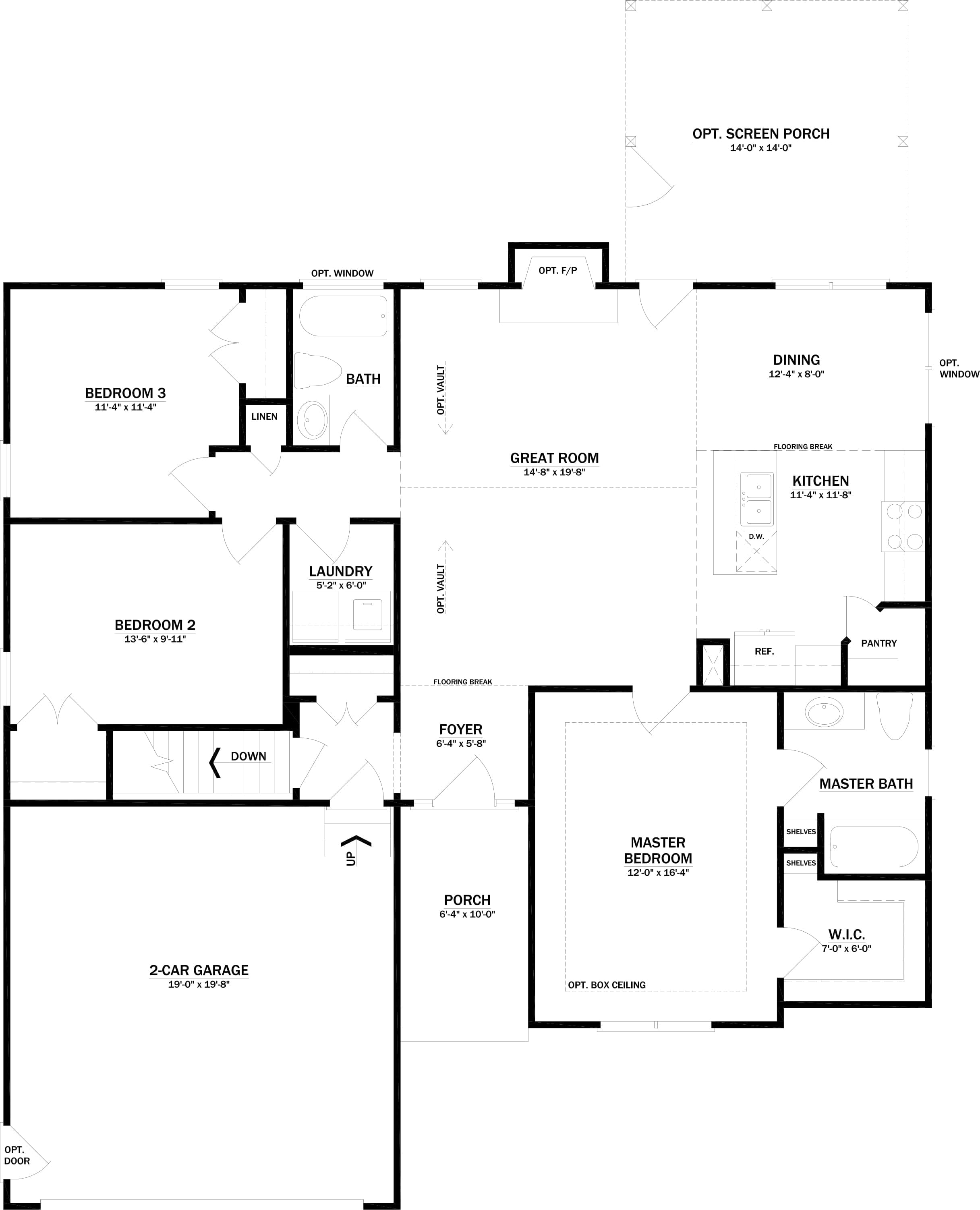 The Madison floor plan diagram