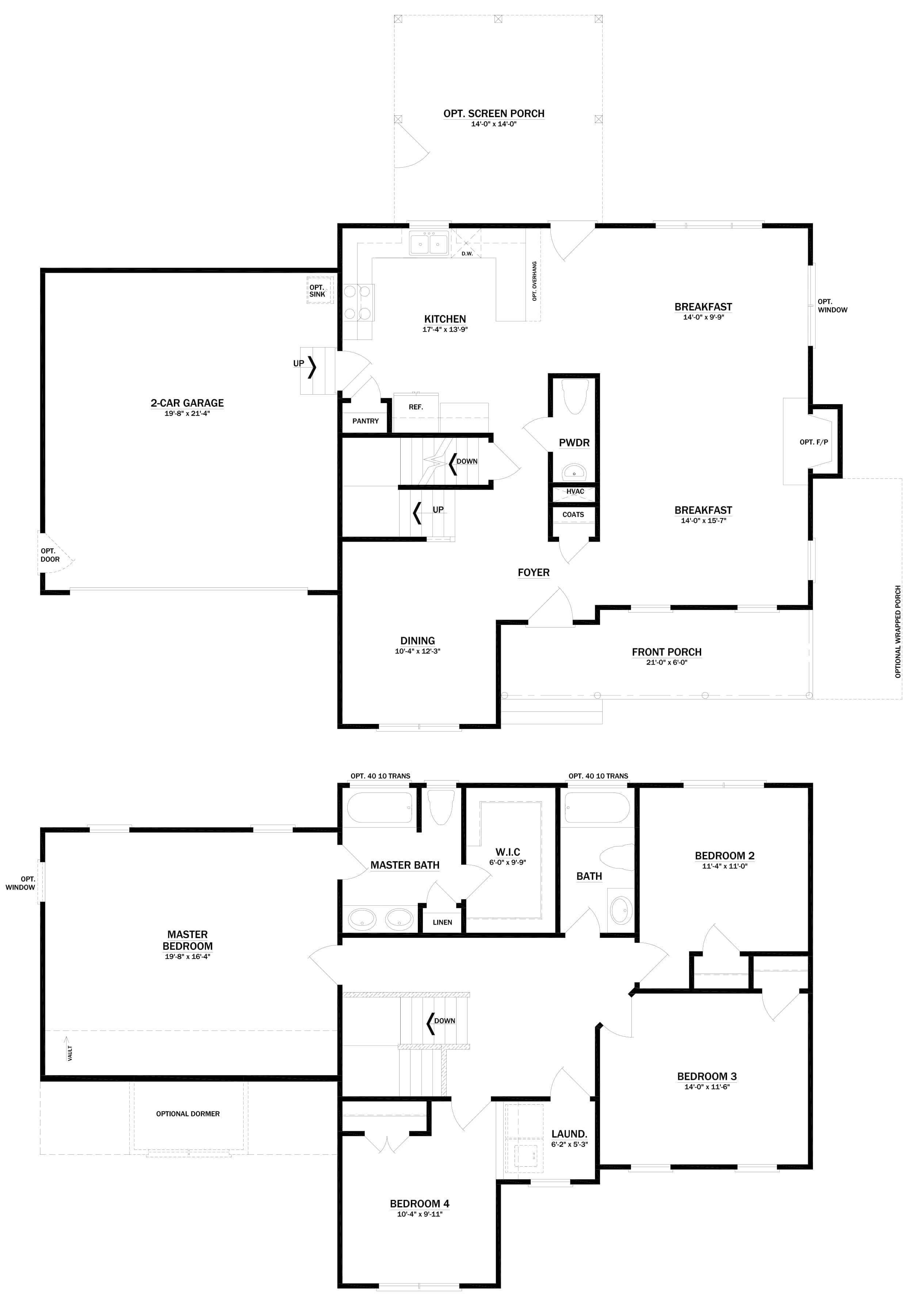 The Oakdale floor plan diagram